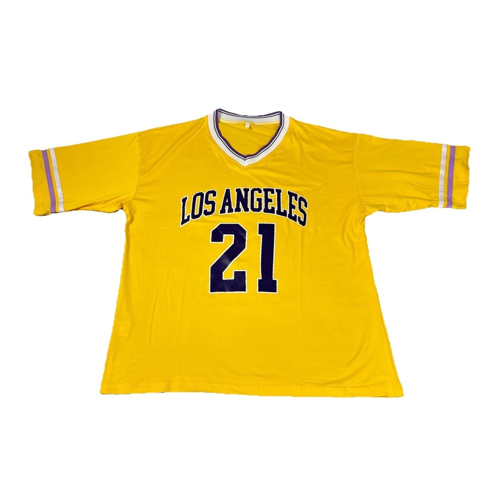 Los Angeles‎ Lakers Women Shirt M Yellow Fanatics Logo V-Neck Pullover NWT